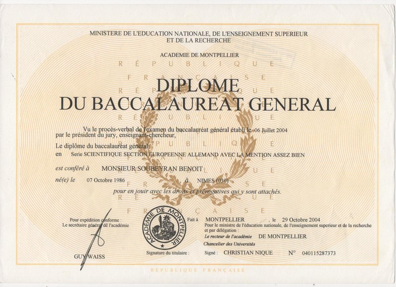 Diplôme en France